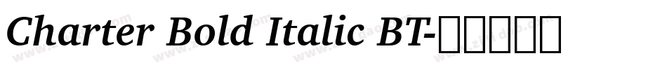 Charter Bold Italic BT字体转换